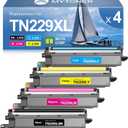 MYTONER Compatible Toner Cartridge Replacement for Brother TN229XL TN229 XL Toner Cartridges for MFC-L3720CDW MFC-L3780CDW HL-L3280CDW HL-L3220CDW HL-L3300CDW Printer (4 Pack TN-229XLBK/C/M/Y) (TN229XL Black Cyan Magenta Yellow)