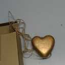 Mindsoft 8.2 ft Valentine's Day Vintage Gold Heart Garland Heart Shaped Hanging Ornaments Gold Wall Hanging Art Bedroom Decorations Gifts for Couples Bride Shower Wedding Anniversary Party Favors