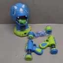 EagleStone Moveable Dinosaur Shooting Toys Triceratops Action, Kids Shooting Games with LCD Score Record&LED, Enhancing Hand-Eye Coordination Toys for Boys and Girls (10b-Blue)