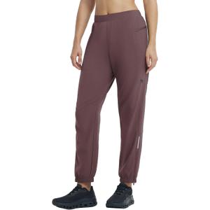 baleaf Women's Athletic Pants Quick Dry Joggers Water Resistant Lightweight Cycling Hiking Ankle Zipper Pockets UPF 50+ (Brown, M)