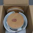 JOJUNO White Ceramic Canister Set with Wooden Lids  3-Piece Airtight Food Storage Jars for Kitchen, Embossed Design, Small/Medium/Large Sizes (30/48/82 oz)  Flour, Sugar, Coffee, Tea Containers