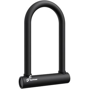 Sportneer Bike Lock - 18mm Shackle Heavy Duty Anti Theft Bike U Lock with 3 Keys - Bicycle U-Locks with Sturdy Mounting Bracket for Road, Mountain, Electric & Folding Bike, Size 9.85''x6.3''