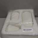 Ceramic Vase Set of 3, Modern Multicolor Pattern Flower Vases for Home Decor, Office, Centerpieces, Boho Farmhouse Style (White)