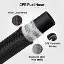 EVIL ENERGY 4AN Fuel Line, AN4 Braided Fuel Hose Nylon CPE 5FT Black