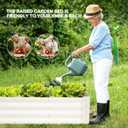 ZORMY 2 Pcs 4x2x1ft Galvanized Raised Garden Bed Outdoor, Metal Planter Boxes with Easy Assembly, Planter Raised Beds for Gardening, Flower, Plants, Vegetable, Herb - White