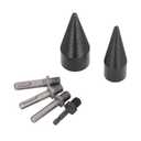 EVGATSAUTO Wood Splitter Drill Bit Set - High Efficiency Splitting Tool with 2 Drill Bits & 4 Shanks, Durable Carbon Steel Construction for Versatile Applications
