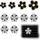 10 Pieces of Car Vent Clips,Vent Clips Car Accessories,Exquisite Flower Shape,Easy Installation,Suitable for Women Girls,Suitable for Most Cars