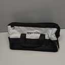 Amazon Basics Durable Wear-Resistant Tool Storage Bag with Adjustable Shoulder Strap, Portable Tool Organizer, 16 in, Black & Grey (Large Standard Bag)