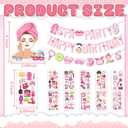 Spa Party Decorations Spa Party Banner Spa Party Temporary Tattoos Pink Slumber Party Decorations Makeup Parties Happy Birthday Sign