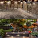 5W Retaining Wall Lights,7 inch LED Hardscape Lighting, Waterproof Low Voltage Landscape Lights,12V Step Lights Outdoor,3000K Soft White Patio Walls Stairs Lighting,12-Pack with Connectors