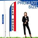 Gisafai 4 Sets Feather Flag Pole Kit Swooper Flutter Flag Hardware Pole Portable Flag Pole Holder with Ground Stake and Bag for Business Storefronts Advertising Outside (7 ft)