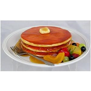 Realistic Food Replicas Delicious Looking Faux Plate of Pancakes with Fruits