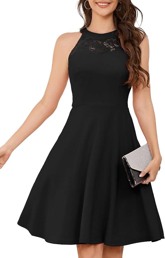 Bbonlinedress Women Cocktail Formal Wedding Dress Halter Evening Party Short Bridesmaid Holiday Prom Dresses for Teens 2026 Large