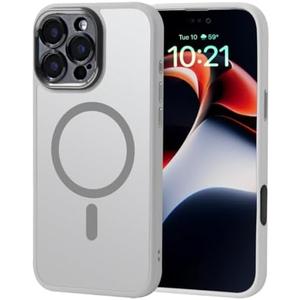 ATUTEN for iphone16 pro case Compatible with Magsafe, Military Grade Protection, Anti Yellowing Resistant Slim Magnetic Case, Fingerprint Resistant, Lens Full Cover (6.3") White, 2 Pack