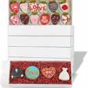 RomanticBaking 20Pack 12x4.8x2Inch Easter Day Clear Cookie Boxes Chocolate Covered Strawberry Boxes Bakery Packaging for 12 Truffle Cakesickle Gift Mother's Day Christmas Valentine's