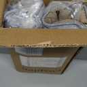 Outdoor Non Slip Chair Pad, Bistro U-Shaped Dining Chair Seat Cushions with Ties, 14x14 inch, Set of 2,(Light Grey)