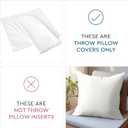 5 x Encasa XO Throw Pillow Covers 18x18 in Set of 2 Grey | No Inserts | Cotton Pillow Covers for Living Room, Bed, Sofa, Couch | Decorative Cushion Covers with Improved Zippers