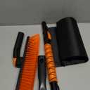 [Upgrade] Ice Scraper & Extendable Snow Brush for Car Windshield [Military-Grade Sturdy] - 360 Pivoting Brush Head with Silicone Grip for Effortless One-Swipe Clean on Auto (Large)