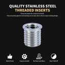 7/16-14 SAE Thread Repair Kit with Insert HSS Drill, Tap, Counterbore, Installation Driver, 10PCS Stainless Steel Insert 7/16-14X0.600 INCH