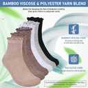 Bulinlulu Womens Diabetic Socks 6 Pairs Non-Binding Neuropathy Socks for Women 6-9 9-11