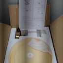 Brass Flush Mount Ceiling Light Mid Century Modern Ceiling Light fixtures Brushed Gold Milk Yellow Glass Semi Flush Mount Ceiling Light Farmhouse Hallway Dining Room Ceiling Lamp