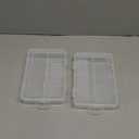 2 Packs 8-Compartments Art Supply Container, Clear Plastic Organizer Box with Dividers for Crafts Jewelry Fishing Tackles Hardware Metal