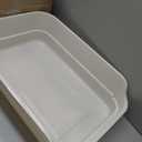Extea Large Cat Litter Box with High Sides,Cat Boxes for Indoor Cats,Cat Litter Pan for Kitty,Litter Box with Low Entry,Easy to Clean,Anti-Splashing,23.6" x15.7" x6.2" (White)