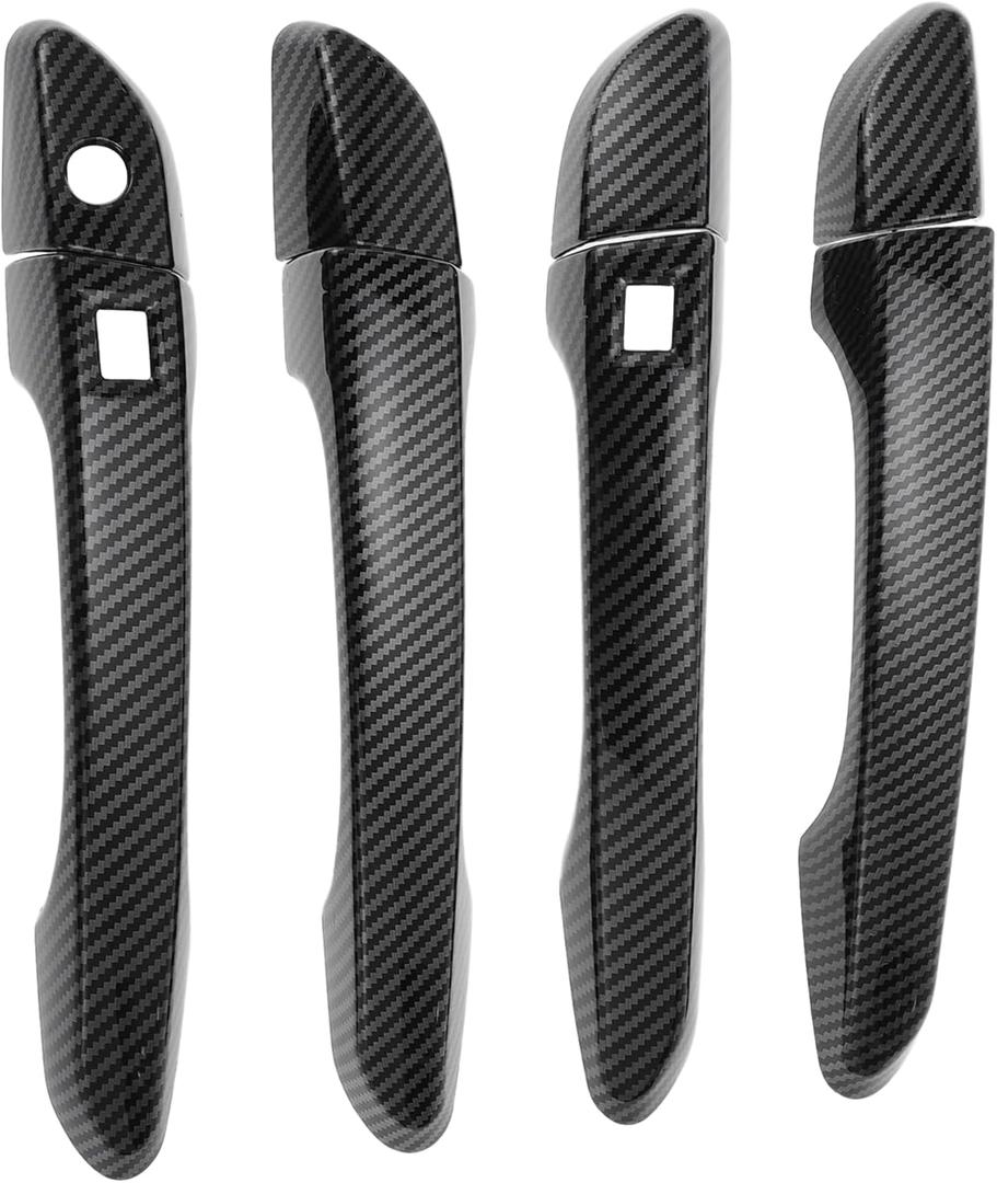 Motoforti Car Door Handle Cover Trim, Side Door Handle Cover, for Hyundai Tucson 2016-2021, ABS Carbon Fiber Black 1 Set