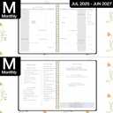 3 x 2025-2027 Monthly Planner, July 2025-June 2027, A4 (8.5" x 11"), 2 Year Monthly Planner, 24 month Calendar, Simple Calendar Planner Notebook Cardboard Cover, Suitable for Schools & Offices, Black