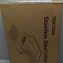 TENTIZON Large Stainless Steel Cat Litter Box, Open Top Metal Kitty Litter Tray with High Sides, Litter Mat, Scoop for Indoor Cats, Kitten,Big Cats, No Odor, No Mess, Leak Proof, Easy Clean