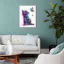 Ypxzzj Framed Butterfly Cat Canvas Wall Art & Decor for Cat Lover Gifts,Wall Decor for Women Girls Bedroom Toddler Baby Room decoration,Cute Kitten Poster for Nursery Home Decor(24''x36'')