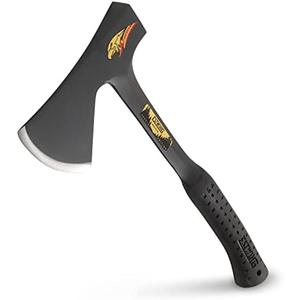 ESTWING Special Edition Camper's Axe - 16" Hatchet with Forged Steel Construction & Shock Reduction Grip - E44ASE