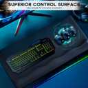 JIKIOU Large Mouse Pad with Wrist Rest, Desk Pad with Built in Wrist Rest, Waterproof Gaming Mouse Pad with Non-Slip Base for Typing Pain Relief Black 29.5x14.9 inch