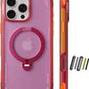 TORRAS Ostand Q3 Air for iPhone 16 Pro Max Case with 360 Magnetic Stand, Fit for MagSafe, Military Grade Drop Tested, Camera Control Button, Shockproof Phone Case for iPhone 16 Pro Max 6.9", Lava Red