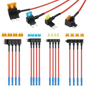 Cooclensportey 16 Pack 4 Types Fuse Tap, Upgraded 12V Car Add a Circuit Fuse Tap Kit - Standard Mini Micro2 and Low Profile Mini Fuses Taps, ATO ATC ATM APM Fuses Adapter Jumper for Cars Trucks Boats