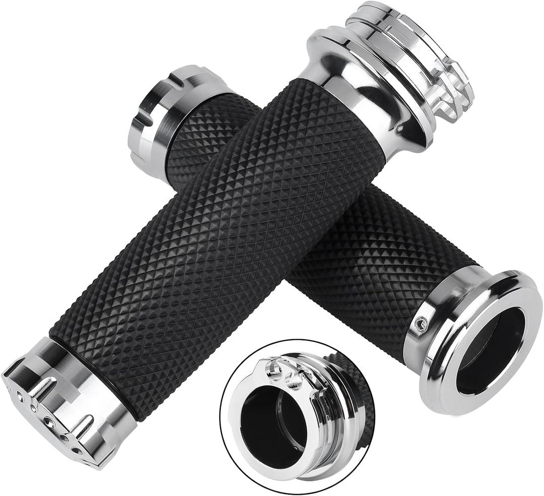 1 Inch/25mm Handlebar Grips Motorcycle Throttle Grip Universal for Harley Davidson Dyna Sportster 883 1200 Road King Electra Glide Softail Touring