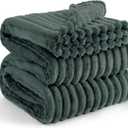 Bedsure GentleSoft Mallard Green Fleece Blanket for Couch - Cozy Soft Blankets for Women, Cute Small Throws for Girls, 108x90 Inches