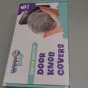 Door Knob Safety Cover for Kids (6 Pack) Hard-to-Remove Dual-Lock Door Handle Covers for Kids - Reusable Baby Proof Door Knob Locks - Installs Easily, No Tools Needed (Transparent)