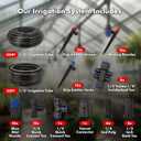 Drip Irrigation System 230FT Quick-Connect Drip Irrigation Kit with 1/4 inch 1/2 inch Irrigation Tubing Hose and Accessories for Lawn Raised Bed Greenhouse Plant Watering System