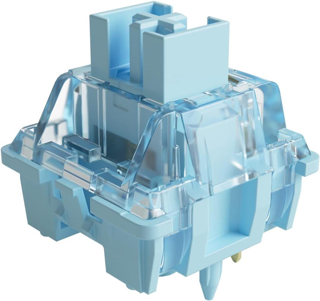 Akko V3 Creamy Blue Pro Keyboard Switch with Dustproof Stem for Mechanical Gaming Keyboard, 5-Pin 45gf Pre Lubed Tactile Key Switches (45pcs)