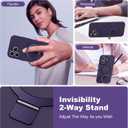 SKYLMW Designed for iPhone 12 Pro Case with Magnetic Invisible Stand Compatible with Mag-Safe Military Drop Tested Shockproof Silicone Phone Cases Covers for Women Men 6.1'', Purple