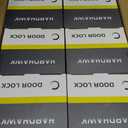 HARDHAWK Door Handle with Lock, Passage, 6 Pack, Black