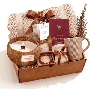 Get Well Soon Self Care Birthday Gift Baskets Set for Women After Surgery, Thinking of You Inspirational Gifts for Mom Her Friend Sister Wife