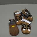 Dog Shoes for Large Dogs, Medium Dog Boots & Paw Protectors for Hardwood Floors, Outdoor Dog Booties for Hot Pavement Winter Snow Hiking, Waterproof Dog Shoes with Reflective Strips Size 8 (#8 (width 2.75 inch) for 74-91 lbs, Leopard Print)