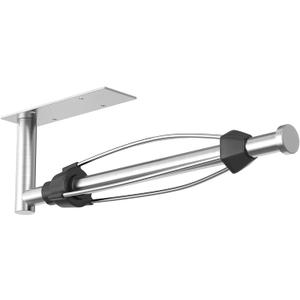 VAEHOLD Self Adhesive Paper Towel Holder Under Cabinet Mount, Wall Mounted Paper Towel Roll Holder with Damping Effect for Kitchen, Bathroom, Wall - SUS304 Stainless Steel (Brushed Silver)