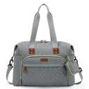 Tuwubi Diaper Bag Tote,Baby Diaper Bag with Pacifier Case Large Travel Diaper Tote Caddy for Mom and Dad Multifunction Large Baby Bag - Light Grey