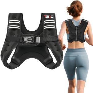 Weighted Vest, 12lbs Weight Vest with Reflective Stripe, Body Weight Vests Adjustable for Men, Women Workout, Strength Training, Running, Walking, Jogging