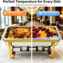 Warmers Sets, Food Warmers for Parties, Weddings, Birthday, Holiday Parties, Gold
