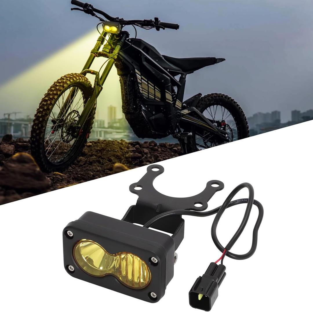 Dirtbike Headlight Kit for Talaria Sting R MX4 PC Lens Motorcycle Light Bar Led Headlamp (Yellow)