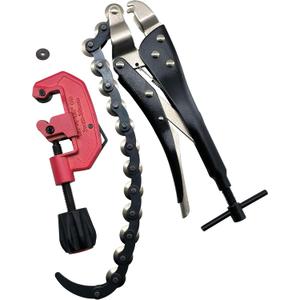 MacWork 2Pcs Tubing Cutter Set with Heavy Duty Pipe Cutter and Locking Exhaust Pipe Cutter